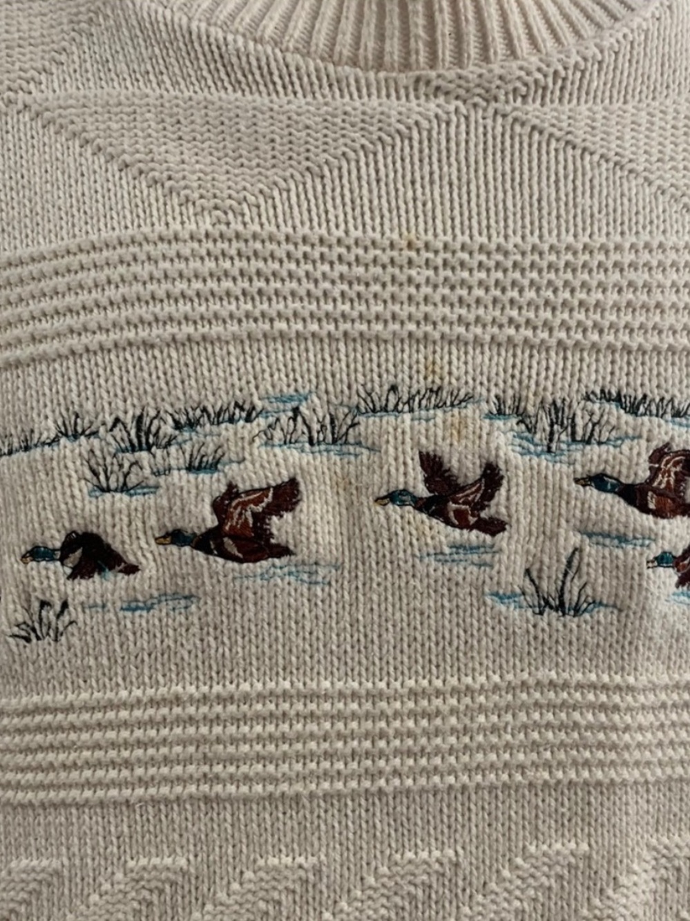 Vintage Ducks Unlimited Mallard Duck Knit Sweater XL Made in USA - Picture 2 of 5